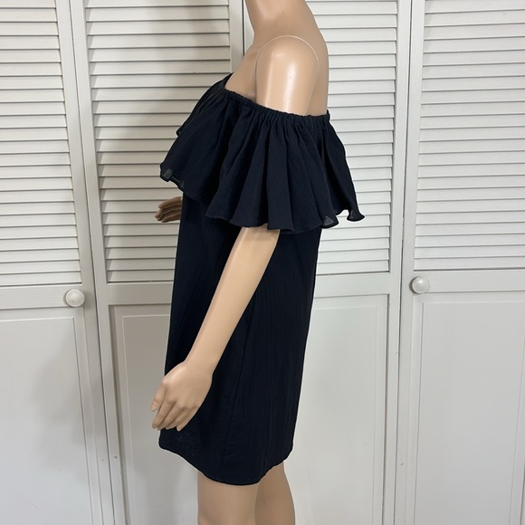 NWT De La Rosa Off the Shoulder Cotton Gauze Mini Dress Medium - Picture 8 of 10
